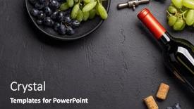  Presentation with corkscrew - Presentation enhanced with top-view-of-a-wine background and a dark gray colored foreground