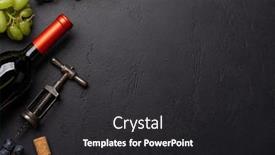  Presentation with corkscrew - Slide deck enhanced with top-view-of-a-wine background and a dark gray colored foreground