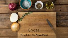  Presentation with thyme - Slide deck enhanced with top-view-of-a-wooden background and a coral colored foreground