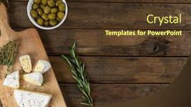  Presentation with wooden board empty table top - Colorful presentation design enhanced with top-view-of-a-wooden backdrop and a tawny brown colored foreground