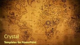  Presentation with space travel - Presentation theme featuring top-view-of-accessories background and a tawny brown colored foreground