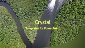  Presentation with rainforest - Cool new PPT theme with top view of amazon rainforest backdrop and a tawny brown colored foreground