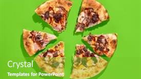  Presentation with meat beef - PPT theme with top-view-of-an-american background and a shamrock green colored foreground