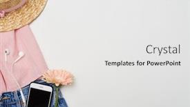  Presentation with basic - PPT theme consisting of top-view-of-assorted-fashionable background and a white colored foreground
