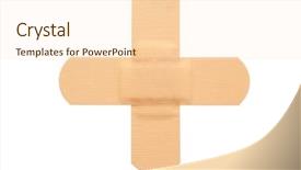  Presentation with aid - Slide deck featuring top view of band-aid background and a lemonade colored foreground