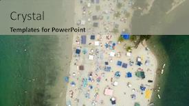  Presentation with brazil - Theme having una beach sao paulo brazil background and a light gray colored foreground