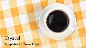  Presentation with water top view of amazon - Slides featuring top view of black coffee background and a  colored foreground