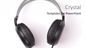  Presentation with ear - PPT theme enhanced with top-view-of-black-professional background and a white colored foreground