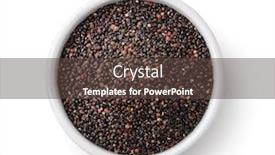  Presentation with black ceramic - Colorful PPT theme enhanced with top-view-of-black-quinoa backdrop and a tawny brown colored foreground