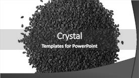  Presentation with sesame seed oil - PPT layouts featuring top view of black sesame background and a dark gray colored foreground