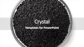  Presentation with sesame seed oil - Cool new presentation design with top view of black sesame backdrop and a dark gray colored foreground