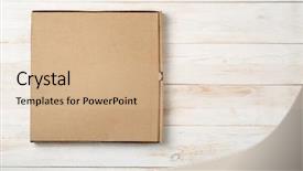  Presentation with pizza - Audience pleasing slides consisting of box on white wood background backdrop and a lemonade colored foreground