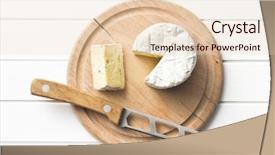  Presentation with risk management top view - PPT layouts consisting of top view of blue cheese background and a lemonade colored foreground