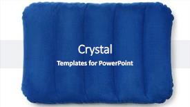  Presentation with analysis risk top view - PPT theme with top view of blue inflatable background and a ocean colored foreground