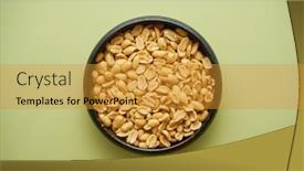  Presentation with peanuts - PPT theme enhanced with top-view-of-bowl background and a  colored foreground