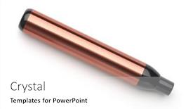  Presentation with cigarette - Presentation design with top-view-of-bronze-color background and a white colored foreground