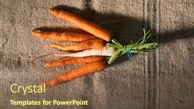  Presentation with root - Colorful presentation design enhanced with top-view-of-bunch backdrop and a tawny brown colored foreground