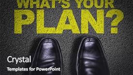  Presentation with floor plan - Presentation theme enhanced with top view of business shoes background and a dark gray colored foreground