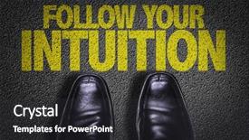  Presentation with shoes - Audience pleasing PPT layouts consisting of top view of business shoes backdrop and a dark gray colored foreground