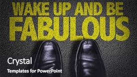  Presentation with team business top view - Beautiful slide deck featuring top view of business shoes backdrop and a dark gray colored foreground