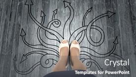  Presentation with feet - PPT layouts featuring top-view-of-businesswoman-feet background and a dark gray colored foreground