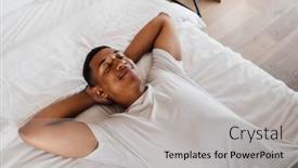  Presentation with linen - PPT theme enhanced with top-view-of-calm-young background and a light gray colored foreground