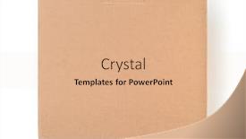  Presentation with cardboard - Presentation design consisting of top-view-of-cardboard-blank background and a coral colored foreground