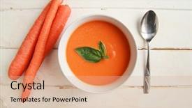  Presentation with soup - Presentation featuring desert bighorn sheep ewes background and a coral colored foreground