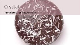  Presentation with white chocolate - Presentation featuring top-view-of-chocolate-cookie background and a coral colored foreground