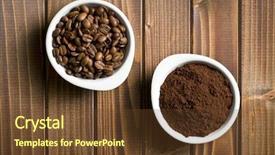  Presentation with small group top view - Presentation design consisting of top view of coffee beans background and a tawny brown colored foreground