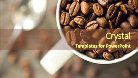  Presentation with top view of soybean - Cool new PPT theme with top view of coffee beans backdrop and a  colored foreground
