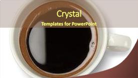  Presentation with risk management top view - Audience pleasing theme consisting of top view of coffee cup backdrop and a tawny brown colored foreground