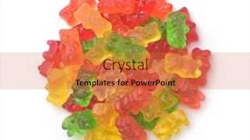  Presentation with gummy bear gummy bears - Presentation theme consisting of top-view-of-colorful-gummy background and a red colored foreground