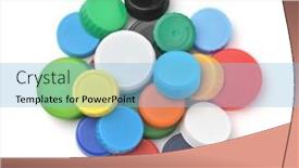  Presentation with odontology colorful 3d view - Slide set featuring top-view-of-colorful-plastic background and a light blue colored foreground