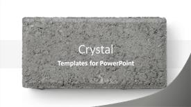  Presentation with white brick - Amazing slide deck having bricks - top view of concrete sand backdrop and a gray colored foreground