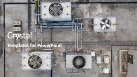  Presentation with tower - Theme with top view of cooling tower background and a gray colored foreground