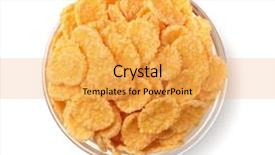  Presentation with corn flakes - Colorful presentation theme enhanced with top view of corn flakes backdrop and a  colored foreground