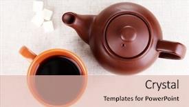  Presentation with tea cup - Cool new presentation theme with top-view-of-cup backdrop and a  colored foreground