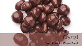  Presentation with white chocolate - Theme with top-view-of-dark-chocolate background and a tawny brown colored foreground