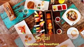  Presentation with food fruits jam - Presentation theme with top-view-of-delicious-organic background and a tawny brown colored foreground