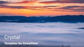  Presentation with light rays - Slide deck having top-view-of-dense-fog background and a seafoam green colored foreground