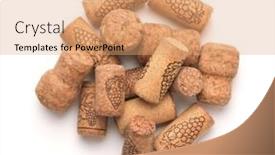  Presentation with wine - PPT theme having top-view-of-different-wine background and a coral colored foreground