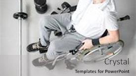  Presentation with wheelchair - Theme enhanced with top-view-of-disabled-man background and a light gray colored foreground