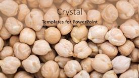  Presentation with dried food - PPT layouts enhanced with top-view-of-dried-chickpeas background and a coral colored foreground