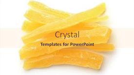  Presentation with papaya - Presentation theme consisting of top-view-of-dried-papaya background and a yellow colored foreground