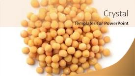  Presentation with peas - Cool new slides with top view of dried peas isolated on white backdrop and a yellow colored foreground