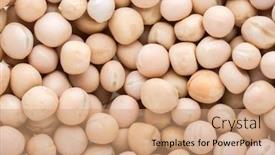  Presentation with dried food - PPT layouts having top-view-of-dried-peas background and a coral colored foreground