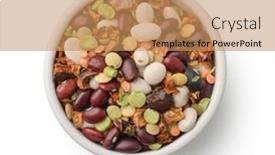  Presentation with beans - PPT theme consisting of top-view-of-dry-beans background and a  colored foreground
