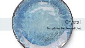  Presentation with ceramic - PPT theme featuring top-view-of-empty-blue background and a  colored foreground