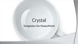  Presentation with coffee cup - Beautiful presentation design featuring top view of empty coffee backdrop and a white colored foreground